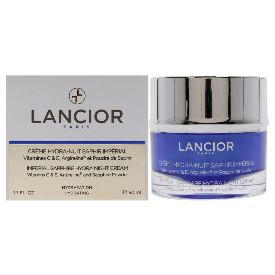 Imperial Sapphire Hydra Night Cream by Lancior for Unisex - 1.7 oz Cream