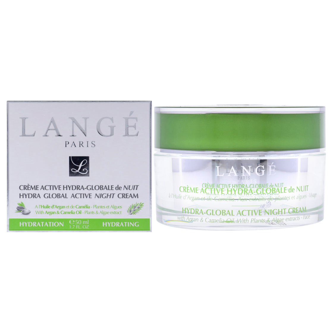 Hydra Global Active Night Cream by Lange for Unisex - 1.7 oz Cream