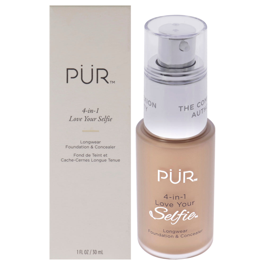 4-in-1 Love Your Selfie Longwear Foundation and Concealer - MN5 Almond-Medium with Neutral Undertones by Pur Cosmetics for Women - 1 oz Makeup