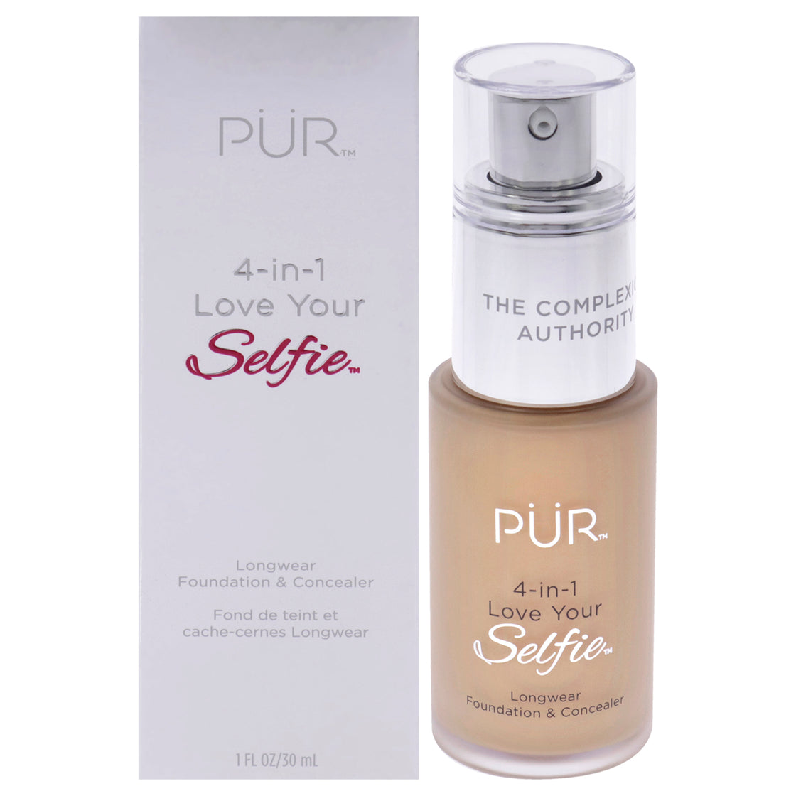 4-in-1 Love Your Selfie Longwear Foundation and Concealer - MG2 Bisque Light Golden Medium by Pur Cosmetics for Women - 1 oz Makeup