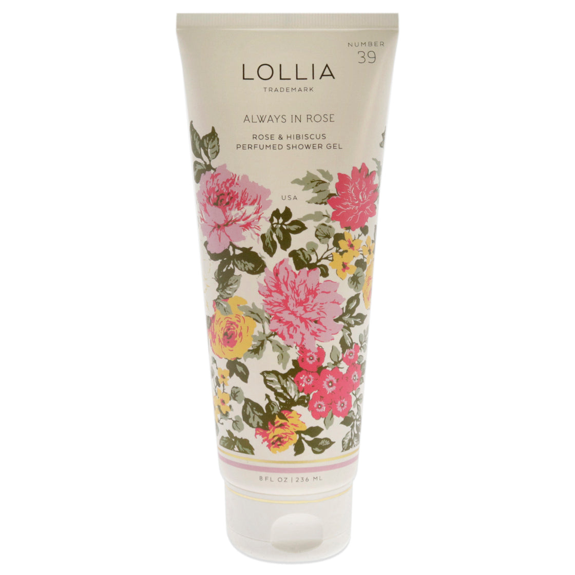 Always in Rose Perfumed Shower Gel by Lollia for Unisex - 8 oz Shower Gel