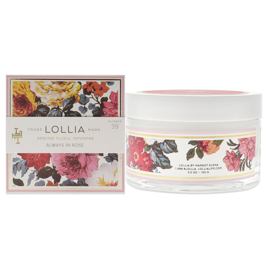 Always in Rose Body Butter by Lollia for Unisex - 5.5 oz Moisturizer