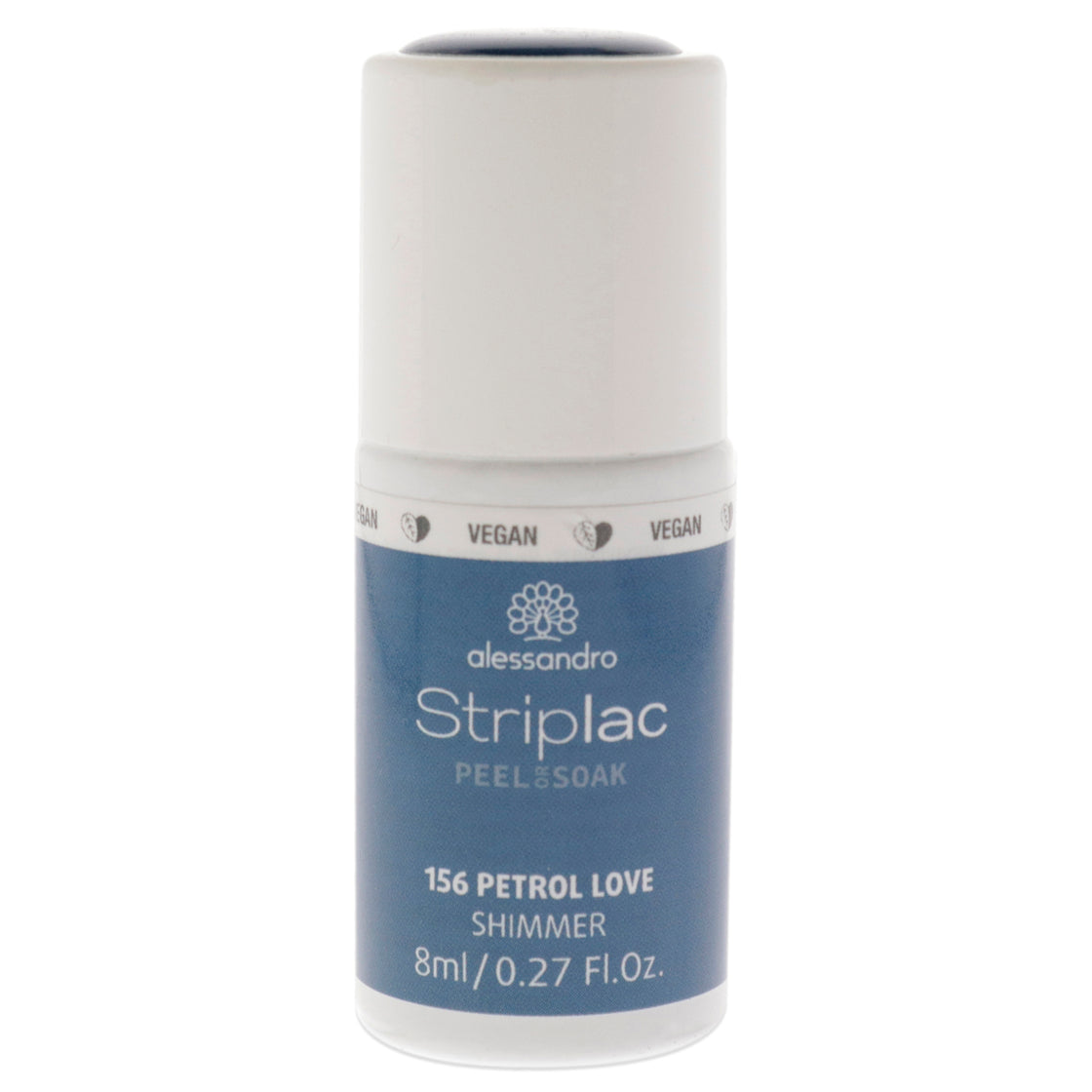 Striplac Peel or Soak Shimmer - 156 Petrol Love by Alessandro for Women - 0.27 oz Nail Polish