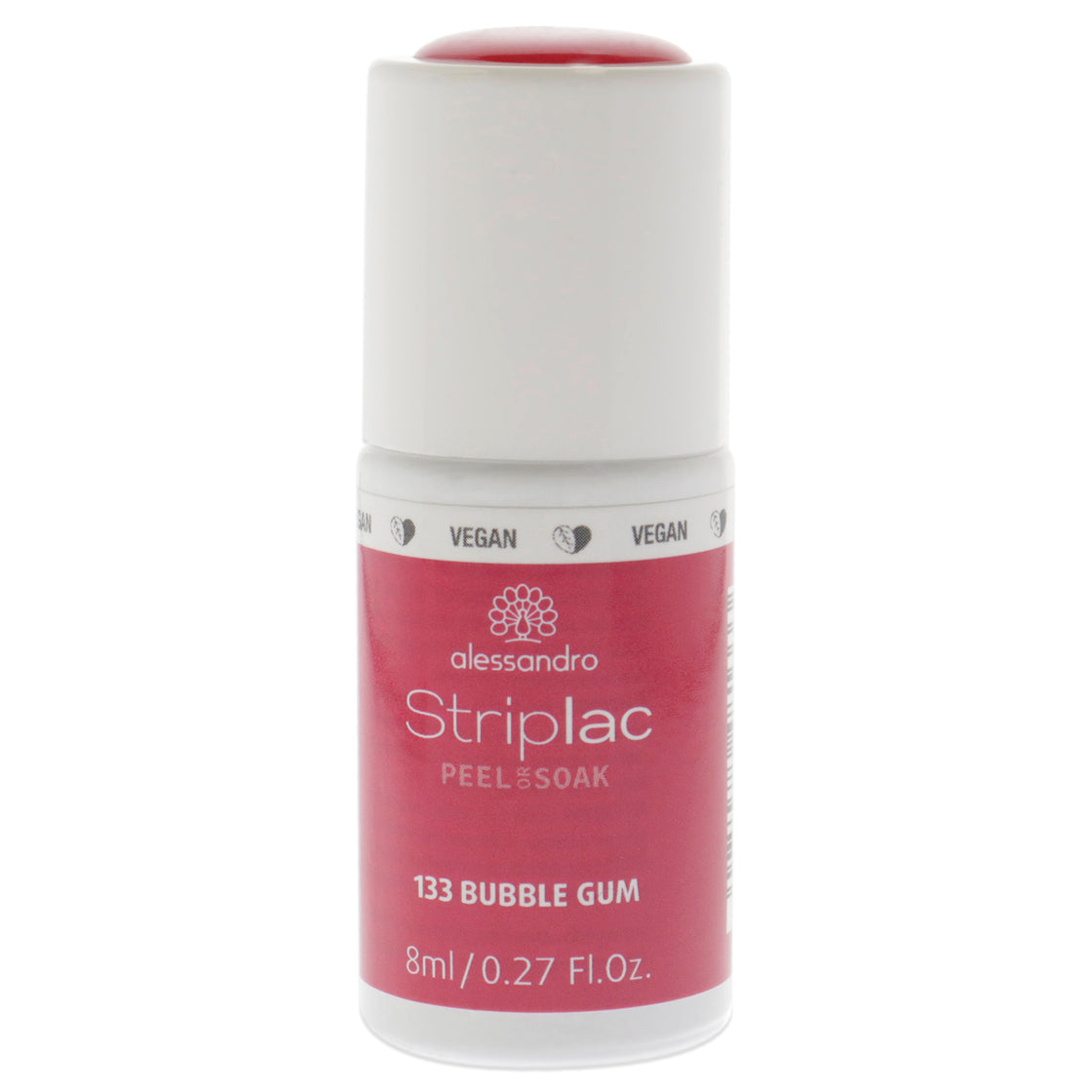 Striplac Peel or Soak - 133 Bubble Gum by Alessandro for Women 0.27 oz Nail Polish