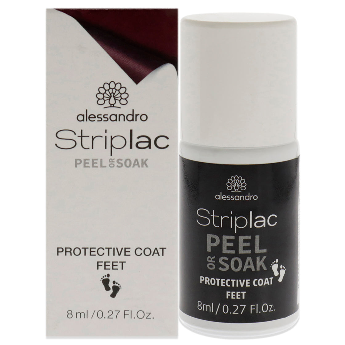 Striplac Peel or Soak - Protective Coat Feet by Alessandro for Women 0.27 oz Nail Polish