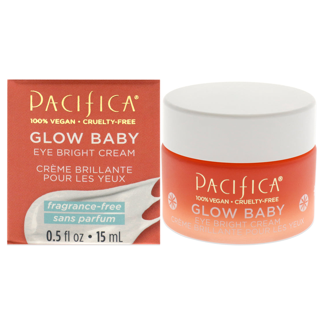 Glow Baby Eye Bright Cream by Pacifica for Unisex - 0.5 oz Cream