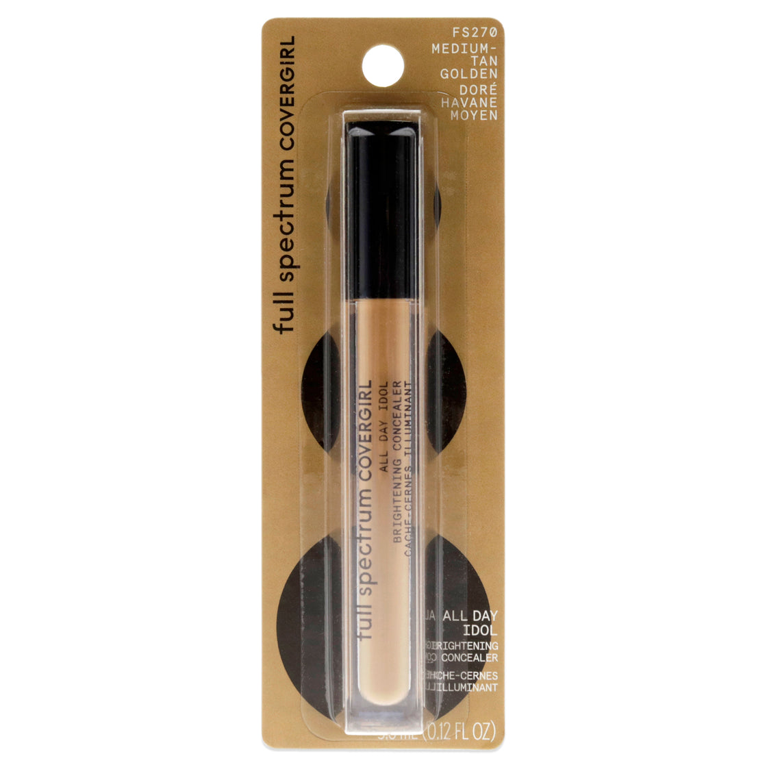 Full Spectrum All Day Idol - FS270 Medium Tan Golden by CoverGirl for Women - 0.12 oz Concealer