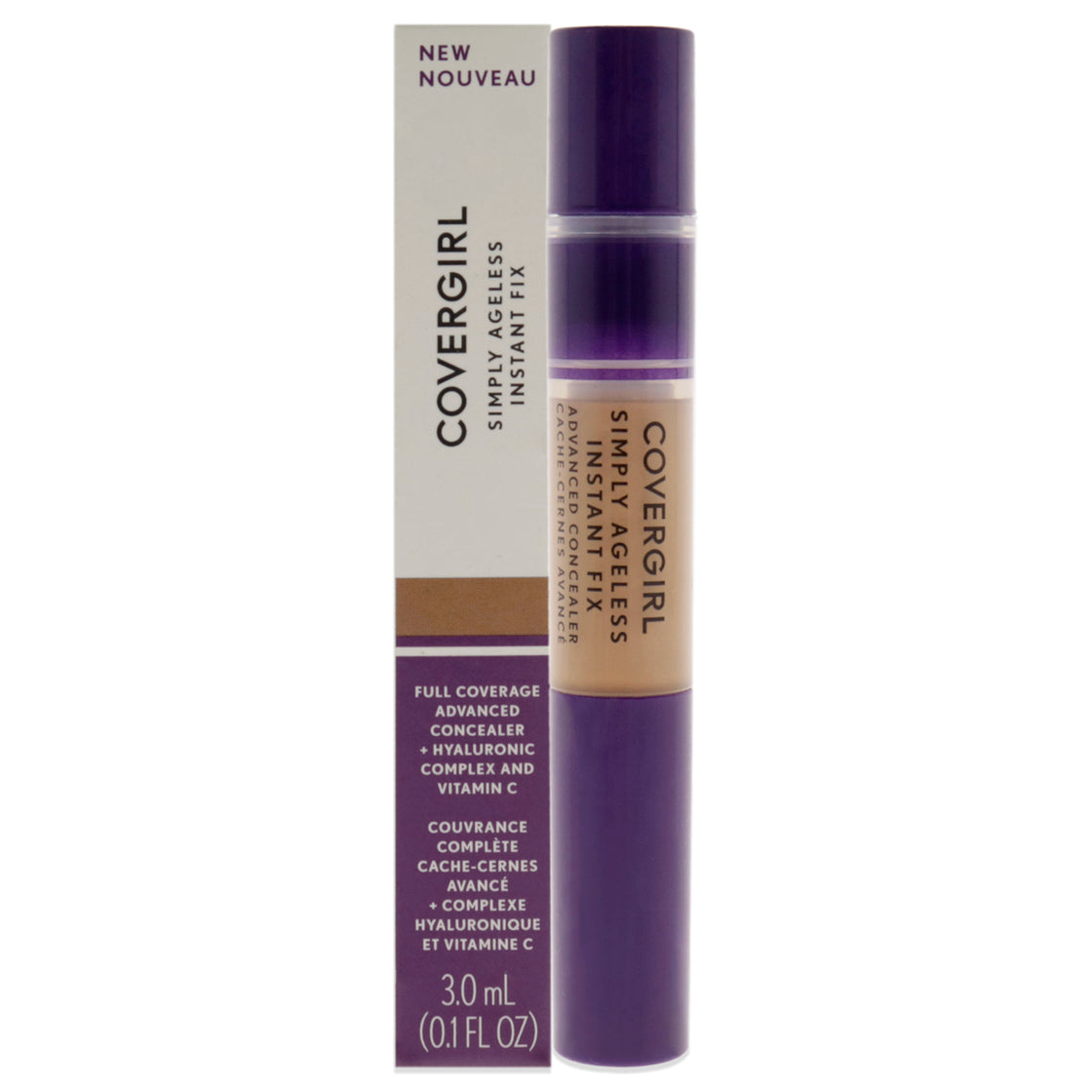 Simply Ageless Instant Fix Advanced Concealer - 380 Caramel by CoverGirl for Women - 0.1 oz Concealer