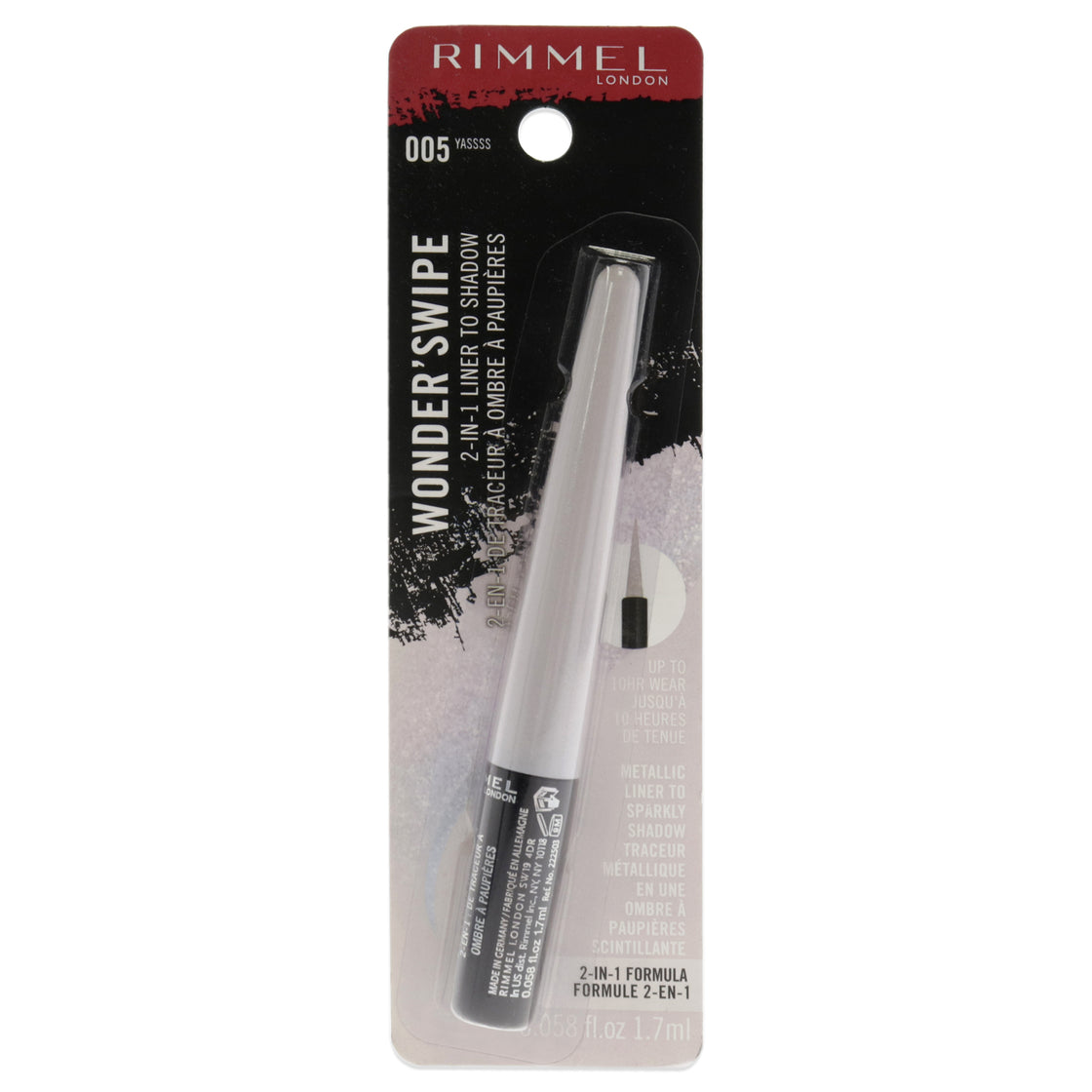 Wonder Swipe 2-in-1 Liner to Shadow - 005 Yasss by Rimmel London for Women - 0.058 oz Eyeliner