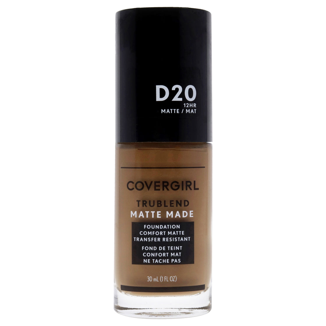 TruBlend Matte Made Foundation - D20 True Caramel by CoverGirl for Women - 1 oz Foundation