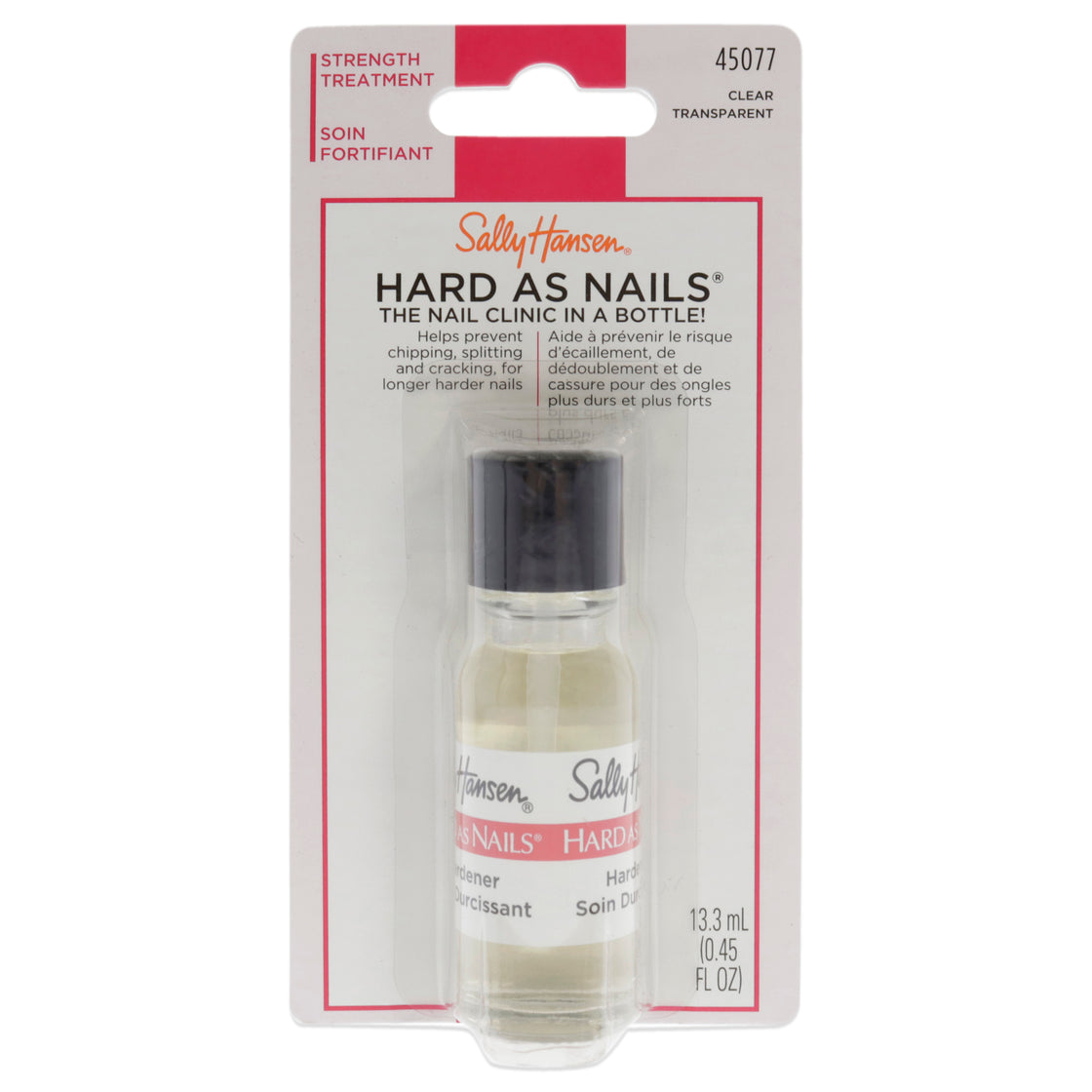 Hard as Nails Strength Treatment - 45077 Clear Transparent by Sally Hansen for Women - 0.45 oz Nail Treatment