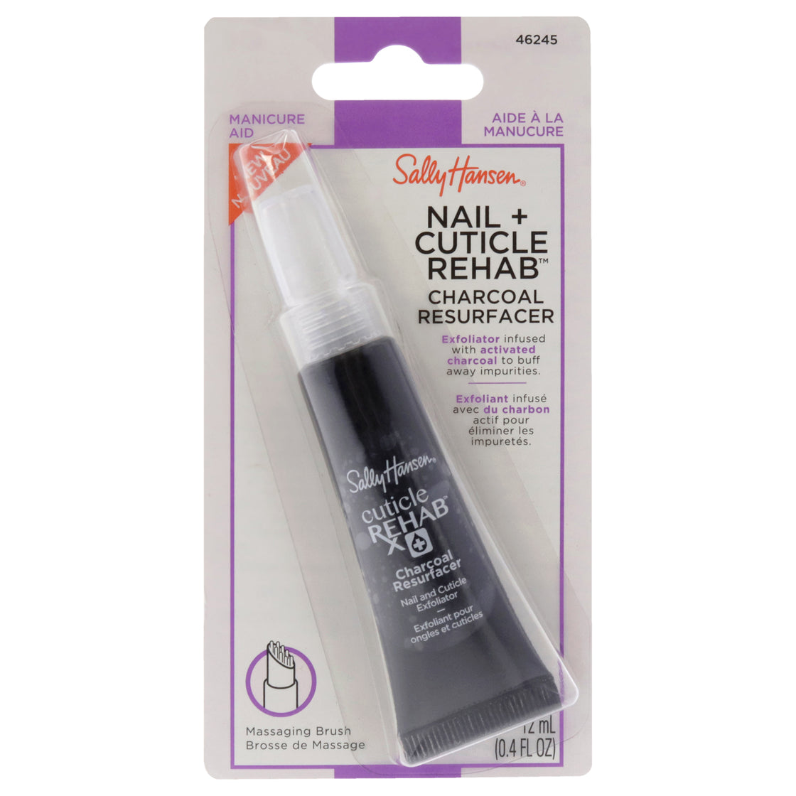 Nail Rehab Charcoal Resurfacer - 46245 by Sally Hansen for Women - 0.4 oz Exfoliator