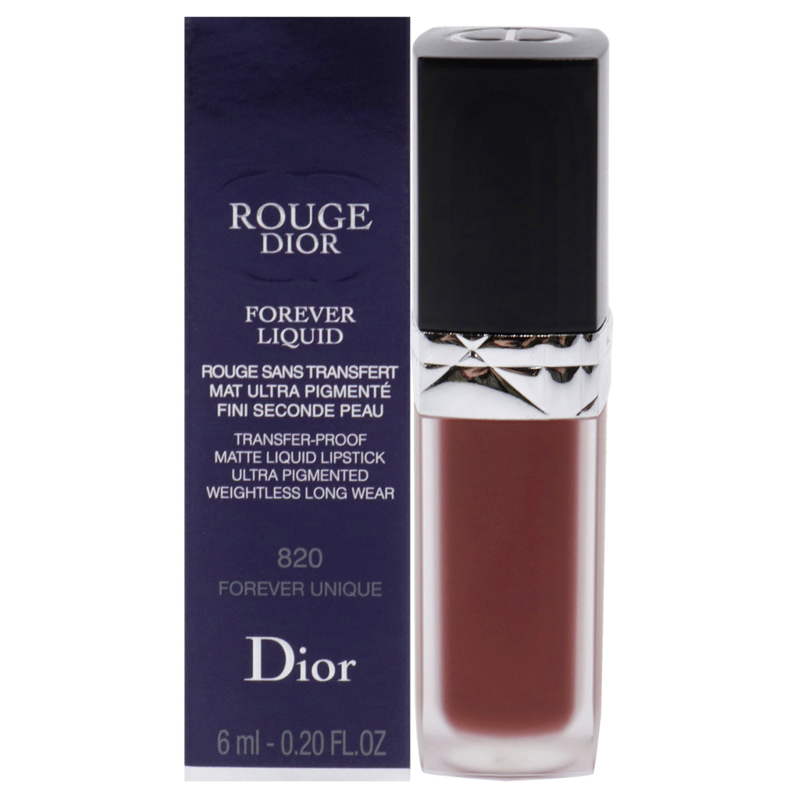 Rouge Dior Forever Liquid Matte Lipstick - 820 Forever Unique by Christian Dior for Women - 0.2 oz Lipstick