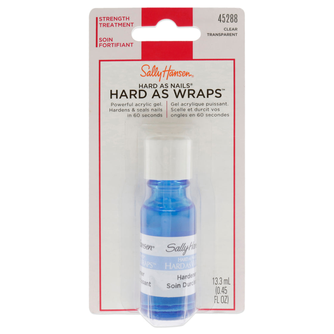 Hard As Nail As Wraps Hardener - 45288 Clear by Sally Hansen for Women -0.45 oz Nail Polish