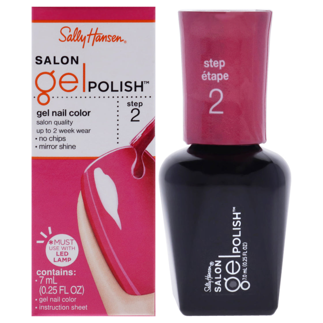 Salon Gel Polish - 210 Back To The Fuchsia by Sally Hansen for Women - 0.25 oz Nail Polish