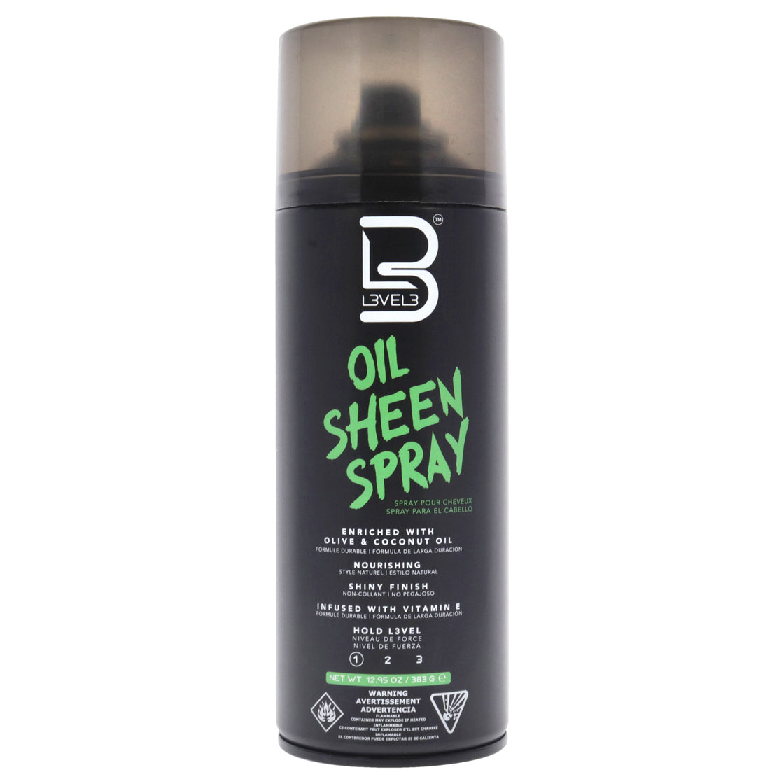 Oil Sheen Spray by L3VEL3 for Men - 12.95 oz Hair Spray