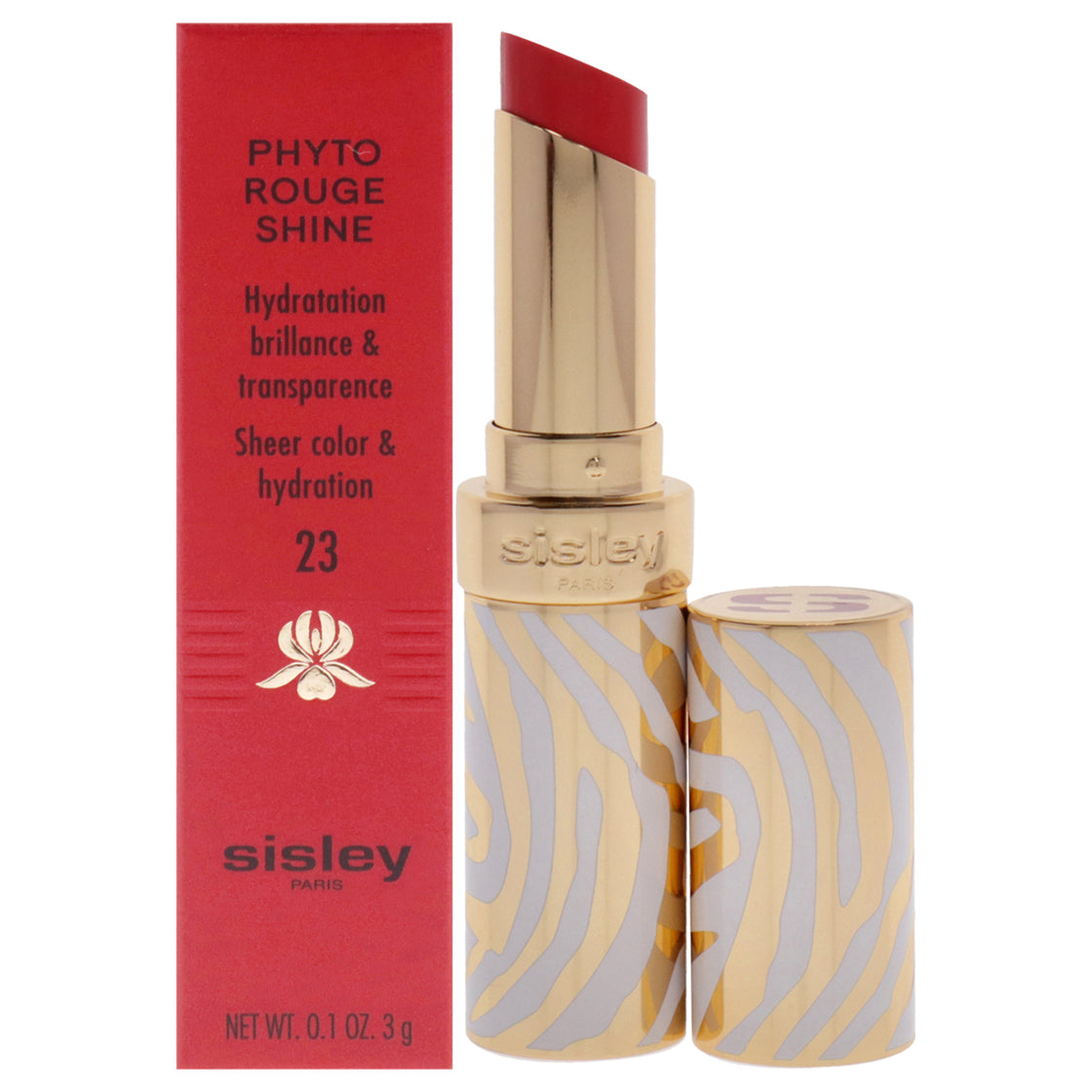 Phyto-Rouge Shine Lipstick - 23 Sheer Flamingo by Sisley for Women - 0.1 oz Lipstick