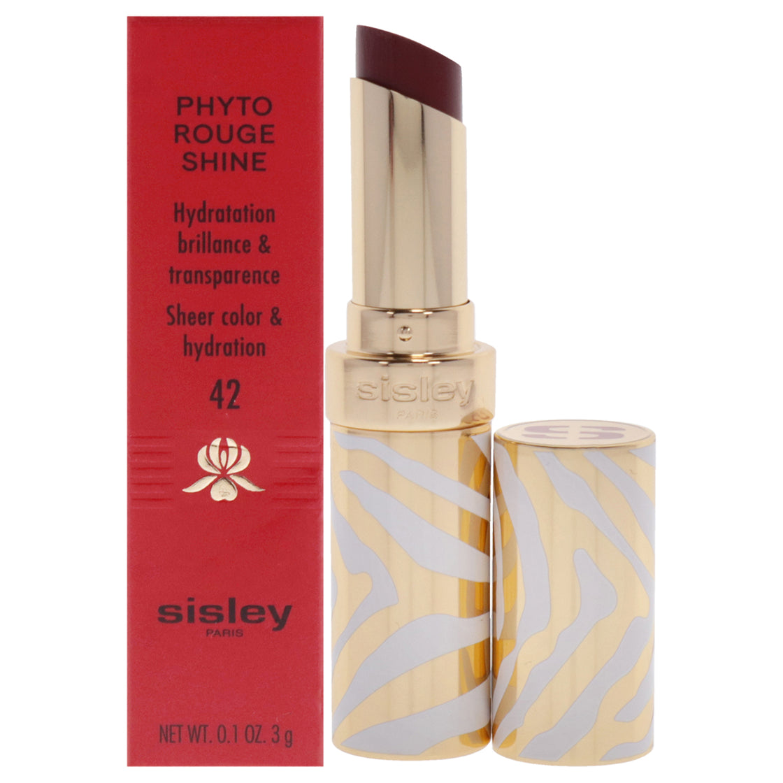 Phyto-Rouge Shine Lipstick - 42 Sheer Cranberry by Sisley for Women - 0.1 oz Lipstick