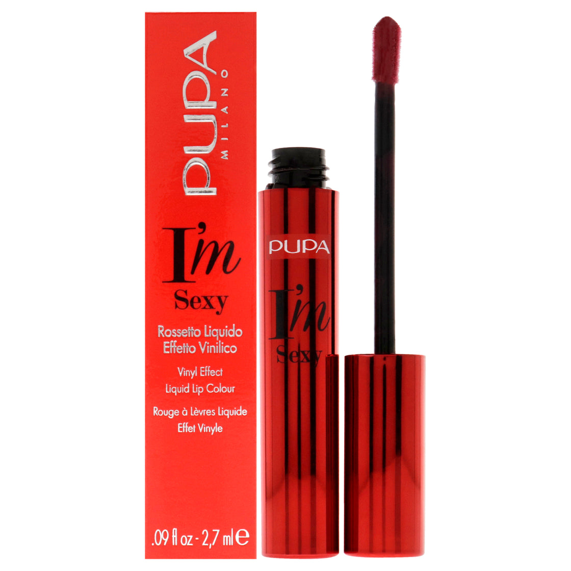 I AM Sexy Vinyl Effect Liquid Lip Colour Lipstick - 006 Strawberry Red by Pupa Milano for Women - 0.09 oz Lipstick