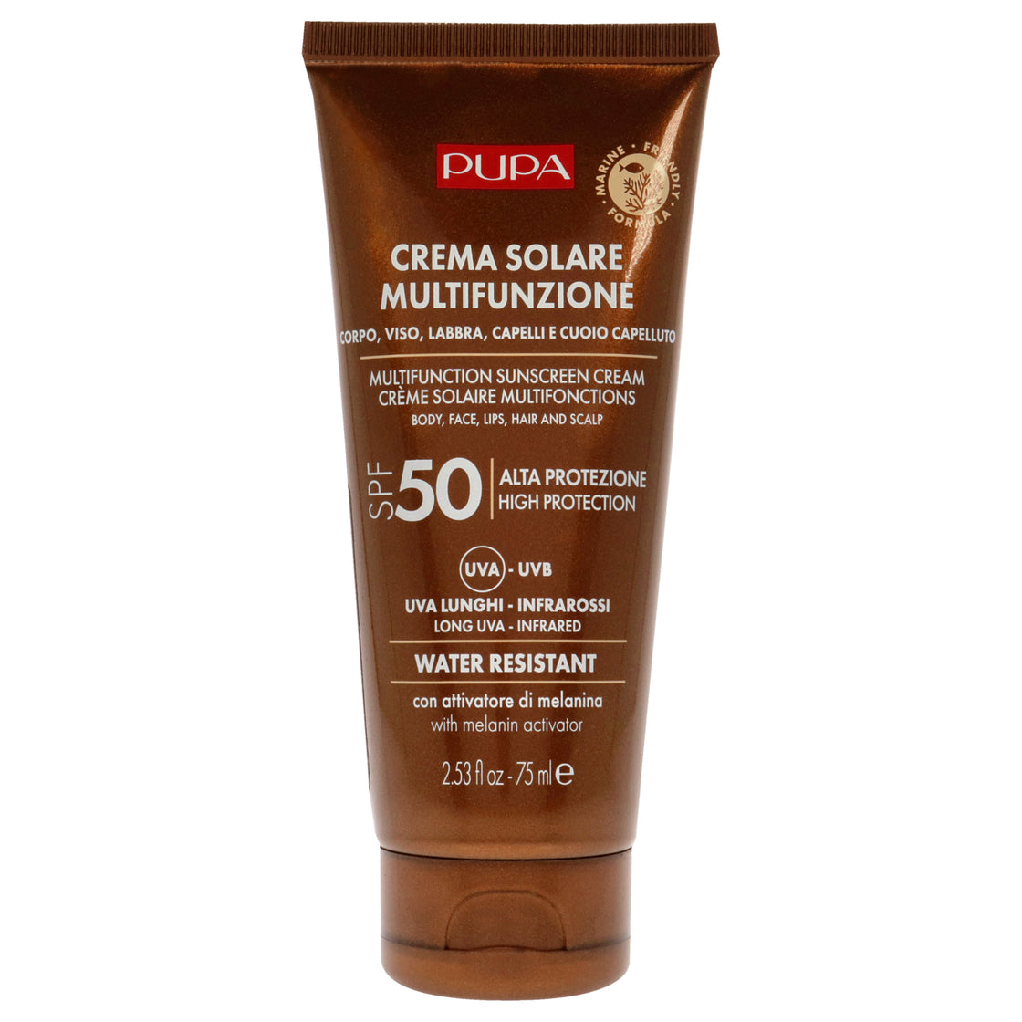 Multifunction Sunscreen Cream SPF 50 by Pupa Milano for Unisex - 2.53 oz Sunscreen