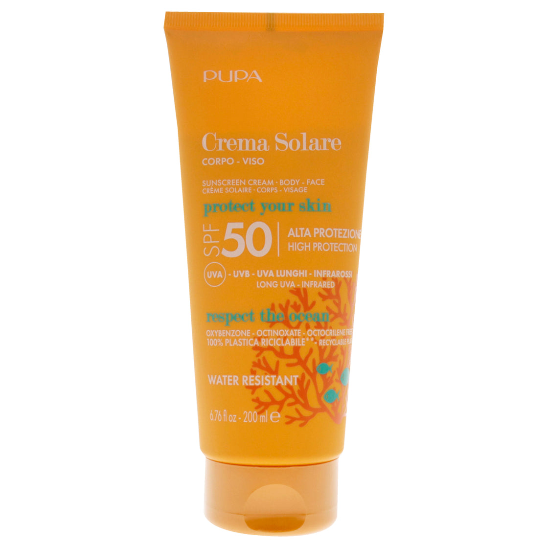 Sunscreen Cream SPF 50 by Pupa Milano for Unisex - 6.76 oz Sunscreen