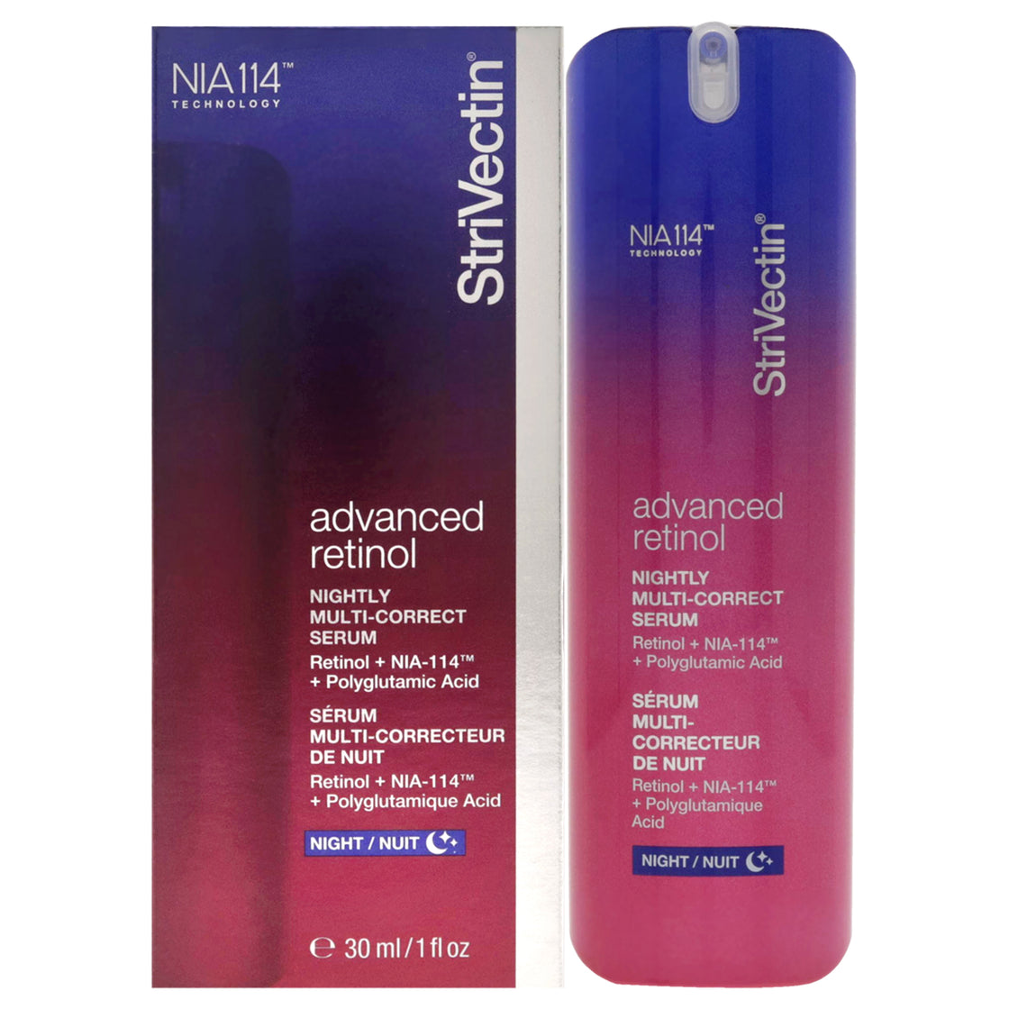 Advanced Retinol Nightly Multi-Correct Serum by StriVectin for Women - 1 oz Serum