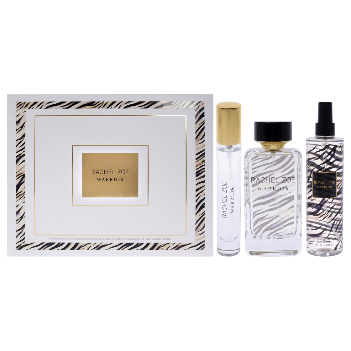 Warrior 2023 by Rachel Zoe for Women - 3 Pc Gift Set 3.4oz EDP Spray, 0.34oz EDP Spray, 10oz Fragrance Mist