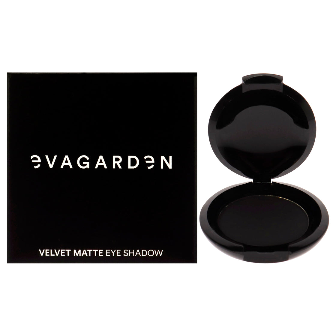 Velvet Matte Eyeshadow - 128 Black by Evagarden for Women - 0.08 oz Eye Shadow