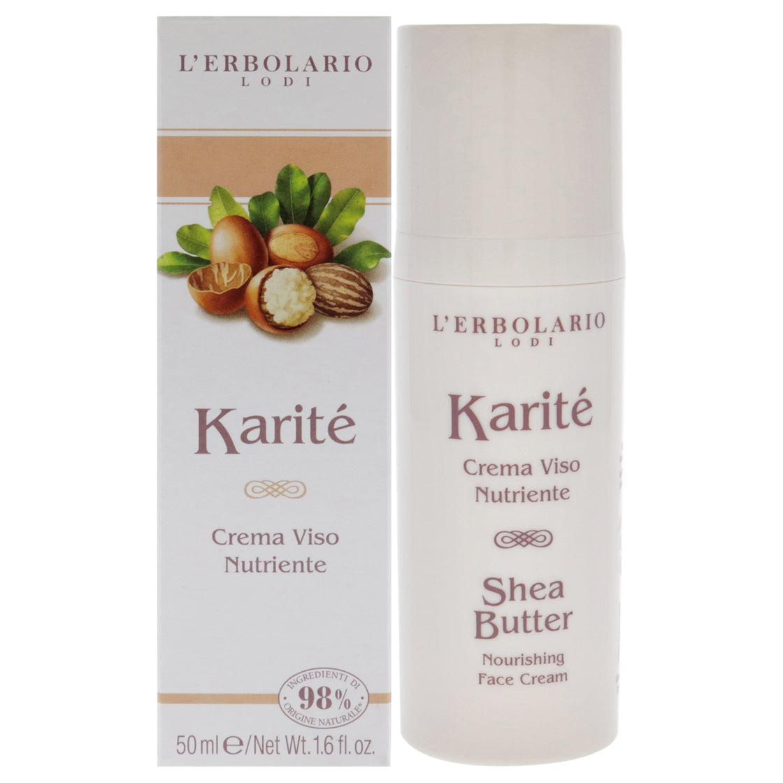 Shea Butter Nourishing Face Cream by LErbolario for Unisex - 1.6 oz Cream