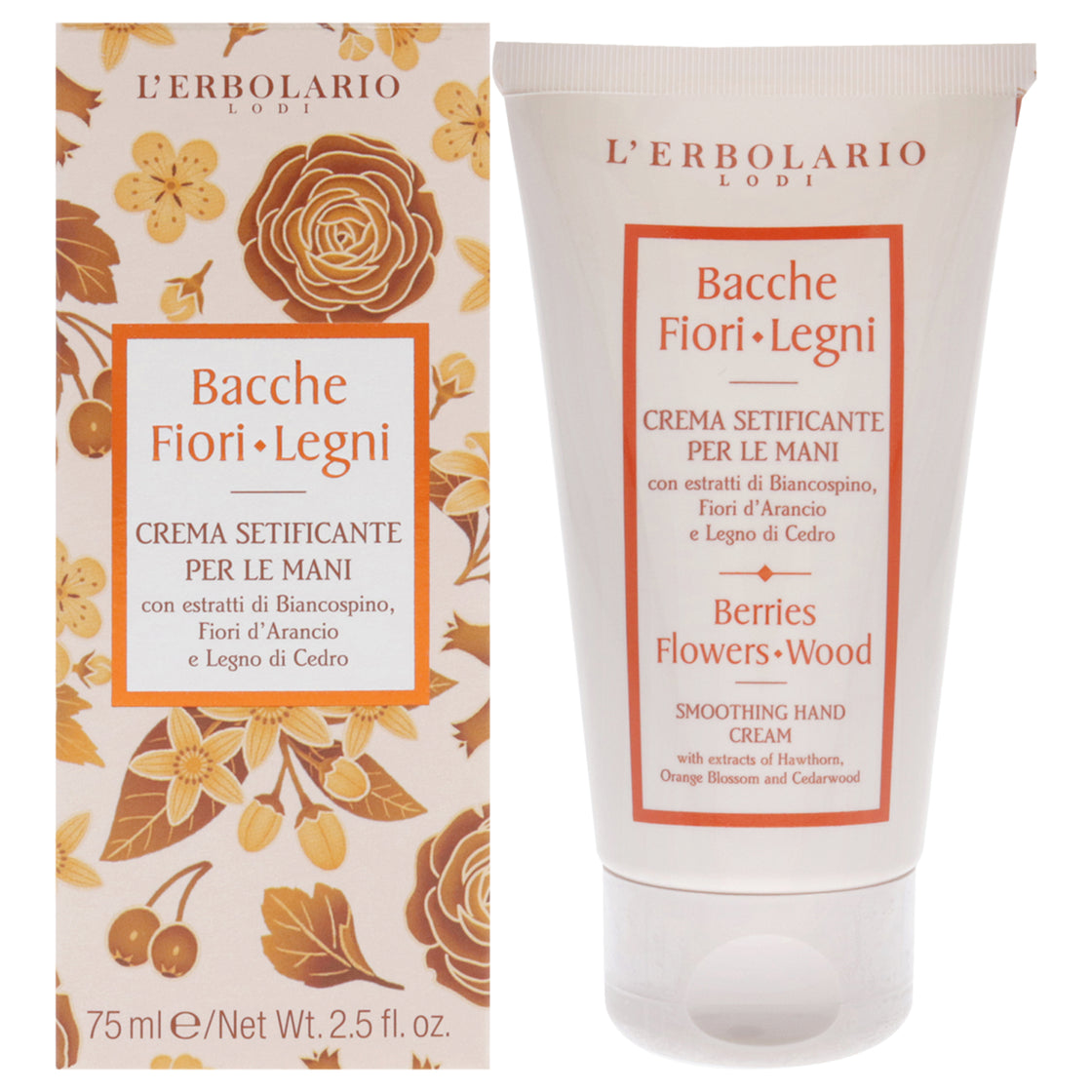 Berries Flowers Wood Smoothing Hand Cream by LErbolario for Unisex - 2.5 oz Cream