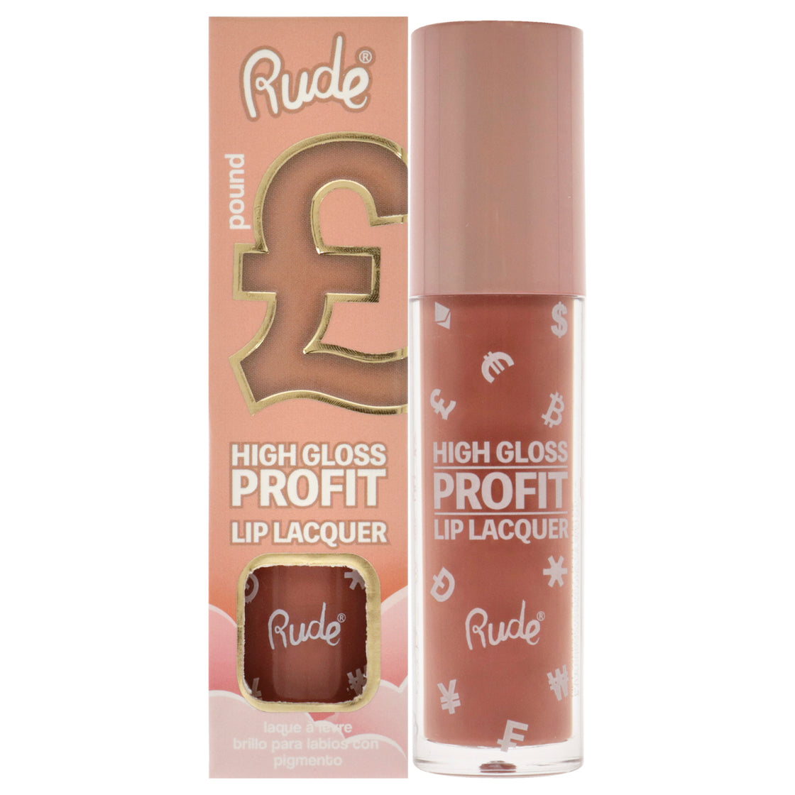 High Gloss Profit Lip Lacquer - Pound by Rude Cosmetics for Women - 0.141 oz Lip Gloss