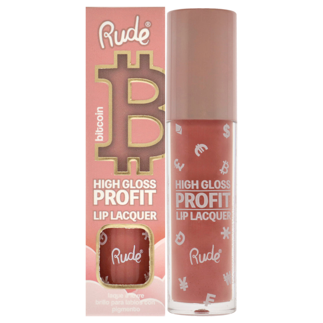 High Gloss Profit Lip Lacquer - Bitcoin by Rude Cosmetics for Women - 0.141 oz Lip Gloss