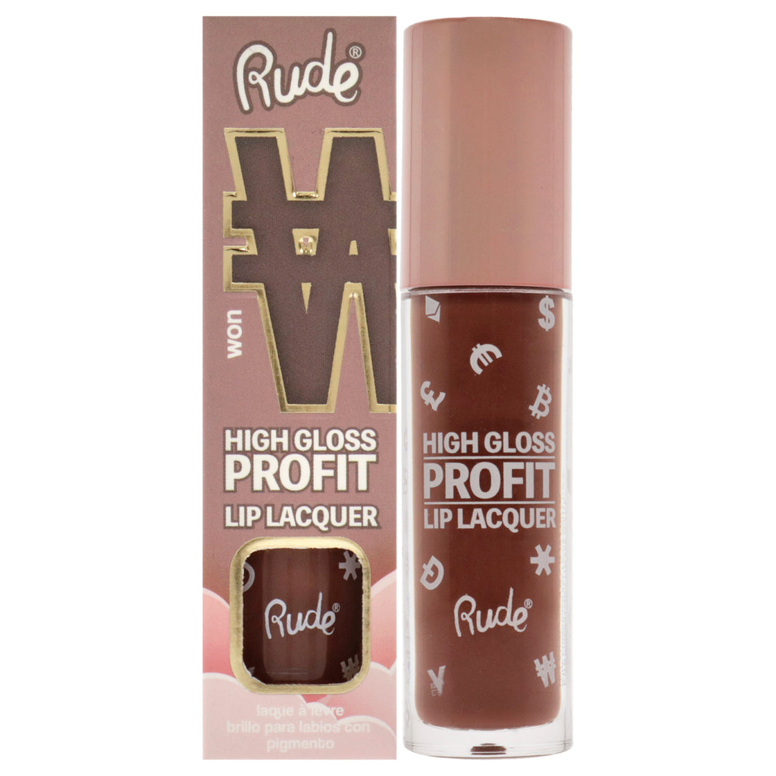 High Gloss Profit Lip Lacquer - Won by Rude Cosmetics for Women - 0.141 oz Lip Gloss