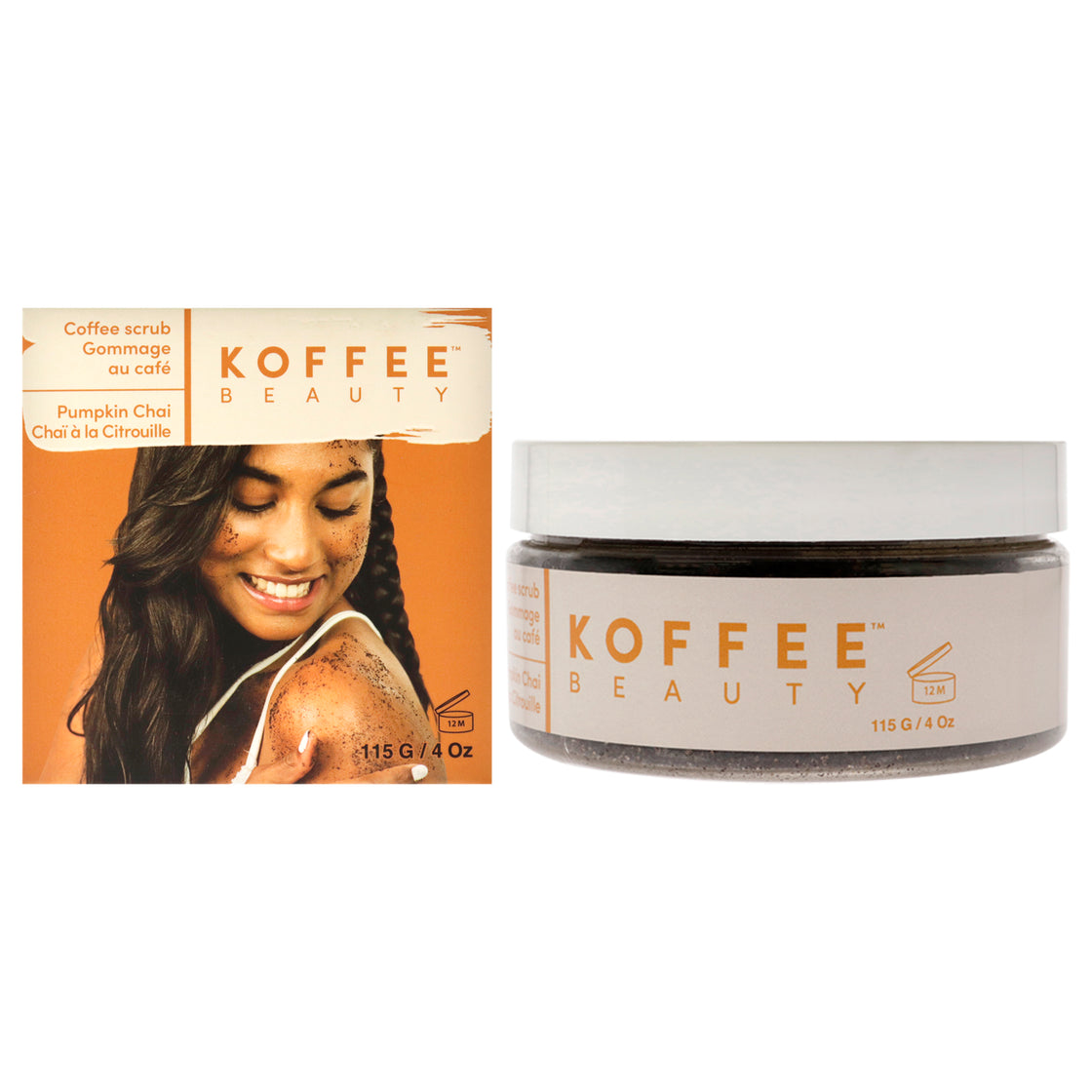 Coffee Scrub - Pumpkin Chai Coffee Scrub by Koffee Beauty for Unisex - 4 oz Scrub