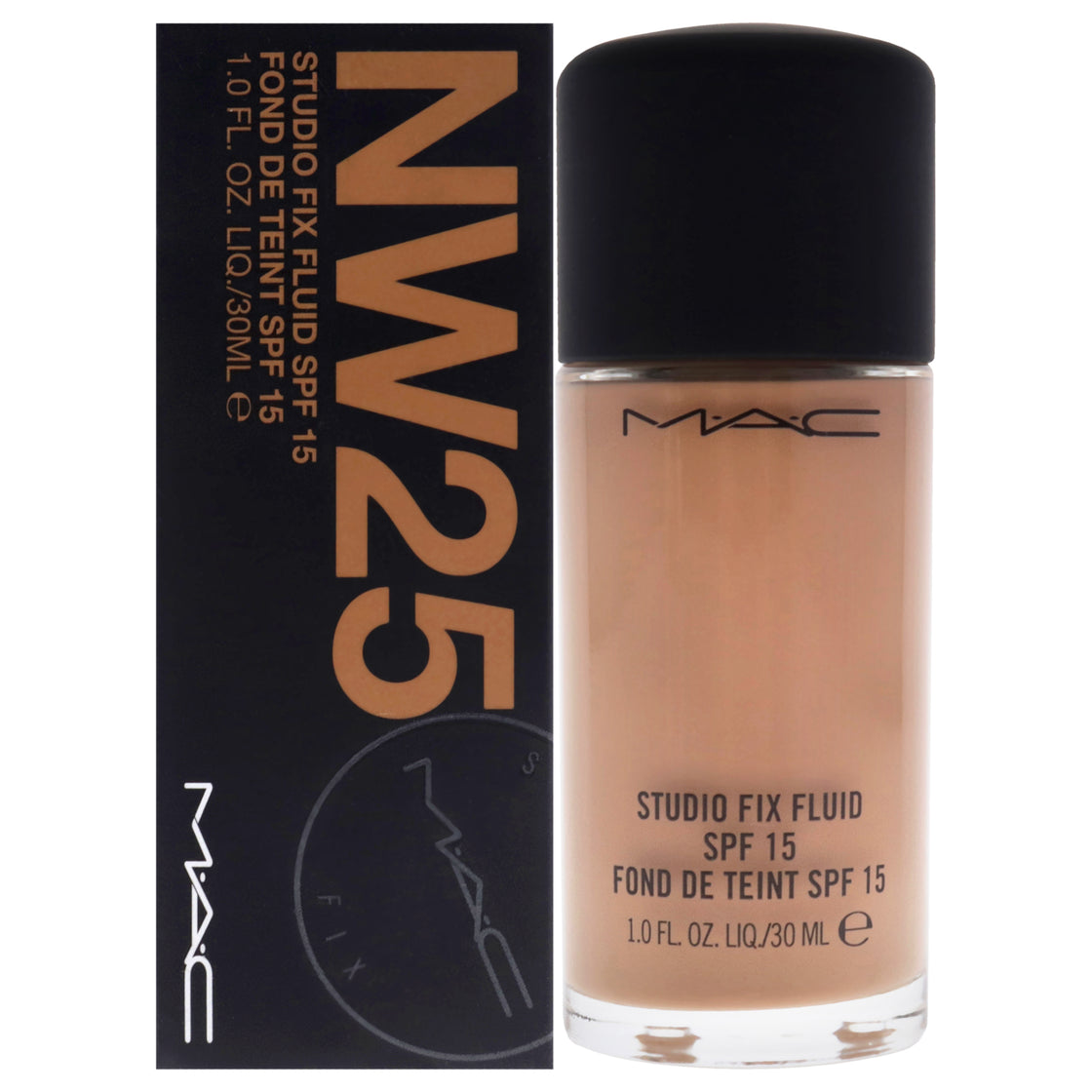 Studio Fix Fluid SPF 15 - NW25 Rosy Beige With Rosy Undertone  by MAC for Women - 1 oz Foundation