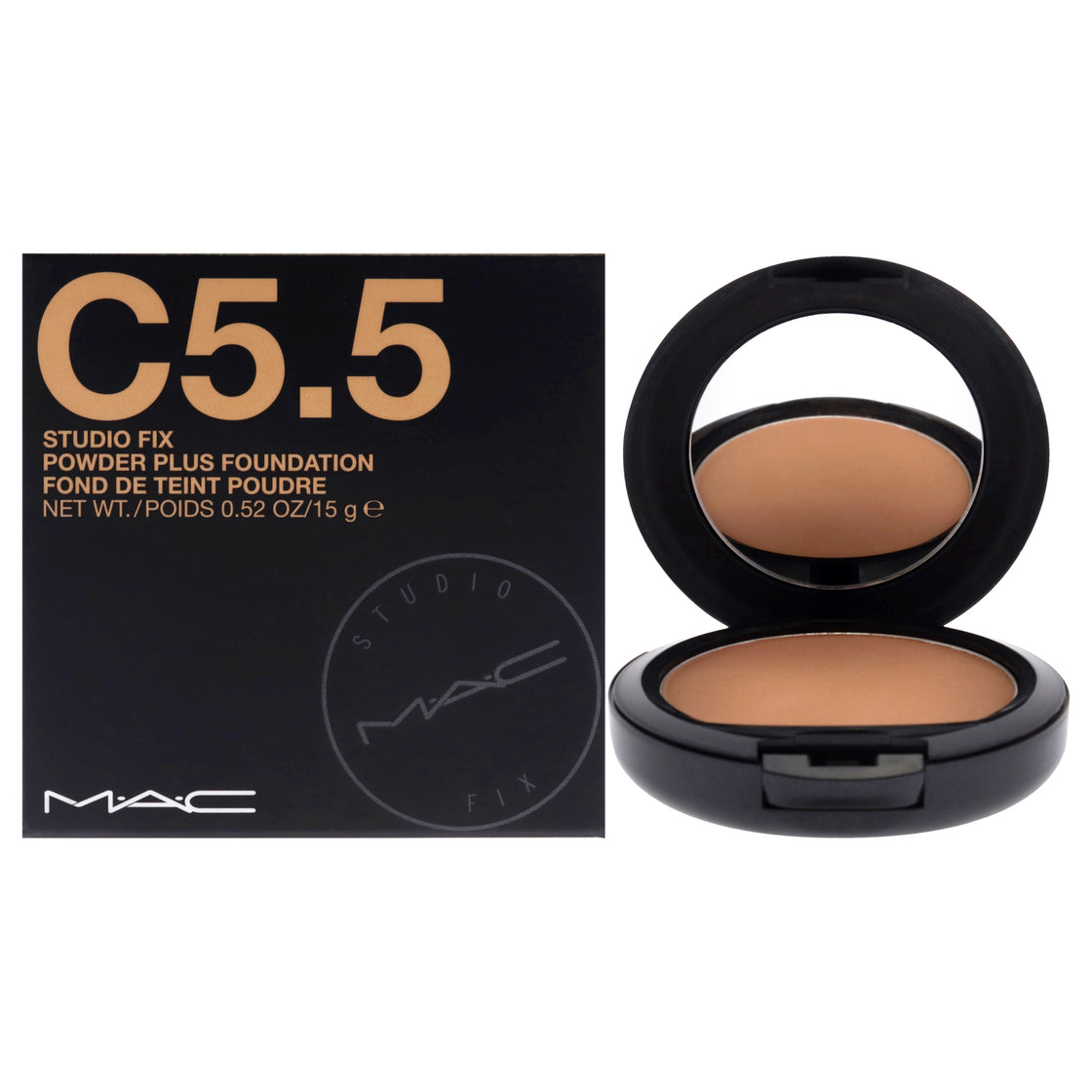 Studio Fix Powder Plus Foundation - C5.5 Mid Tone Peach by MAC for Women - 0.52 oz Foundation