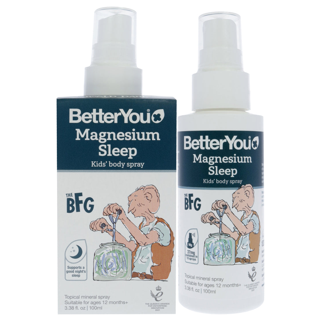 Magnesium Sleep Body Spray by BetterYou for Kids - 3.38 oz Body Spray