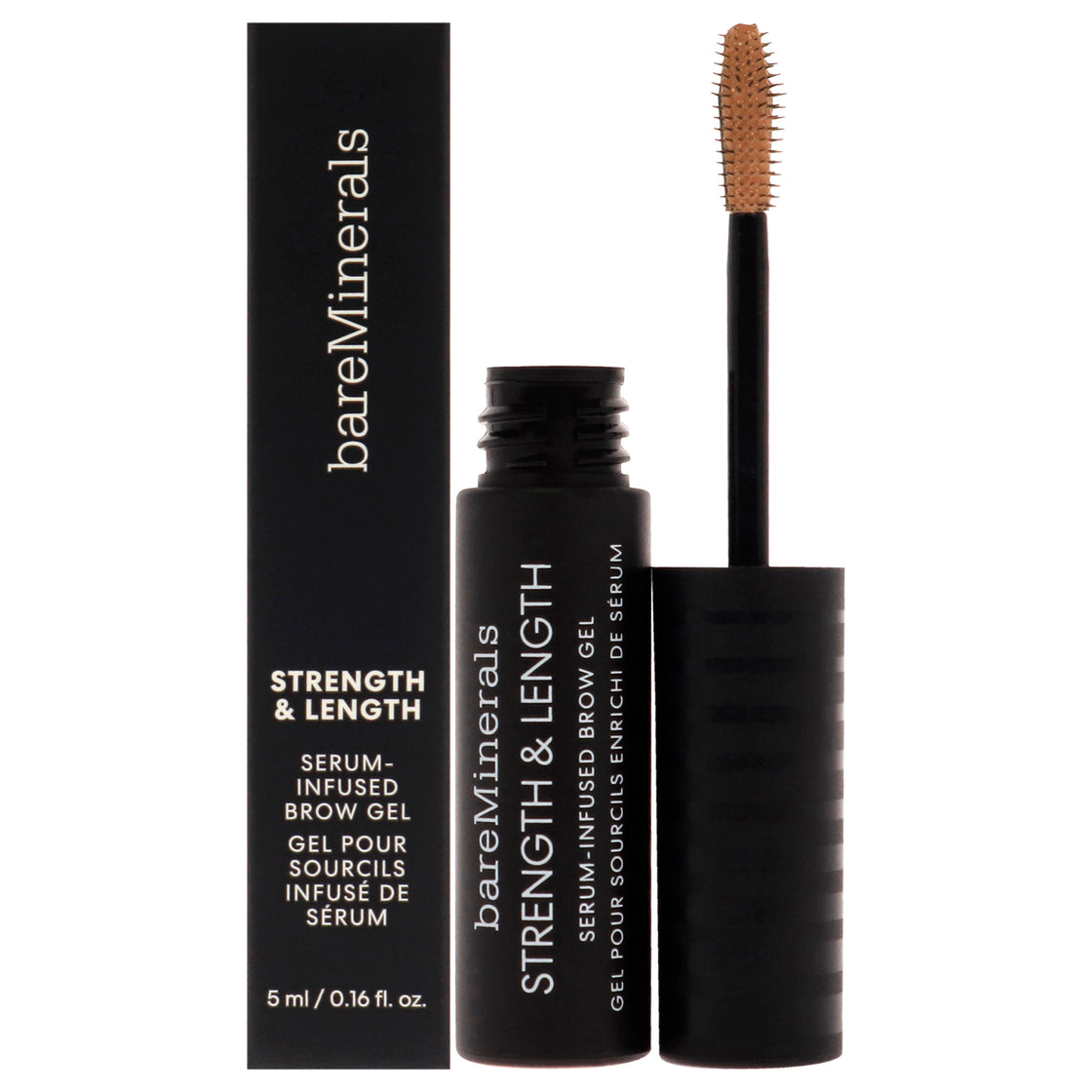 Strength and Length Serum-Infused Brow Gel - Honey by bareMinerals for Women - 0.16 oz Brow Gel