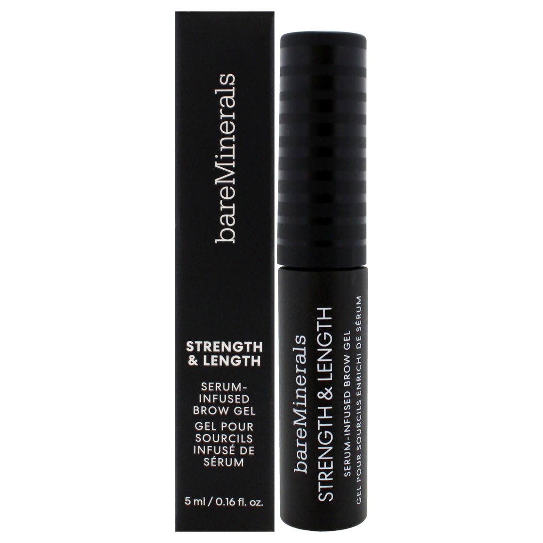 Strength and Length Serum-Infused Brow Gel - Chestnut by bareMinerals for Women - 0.16 oz Eyebrow Gel