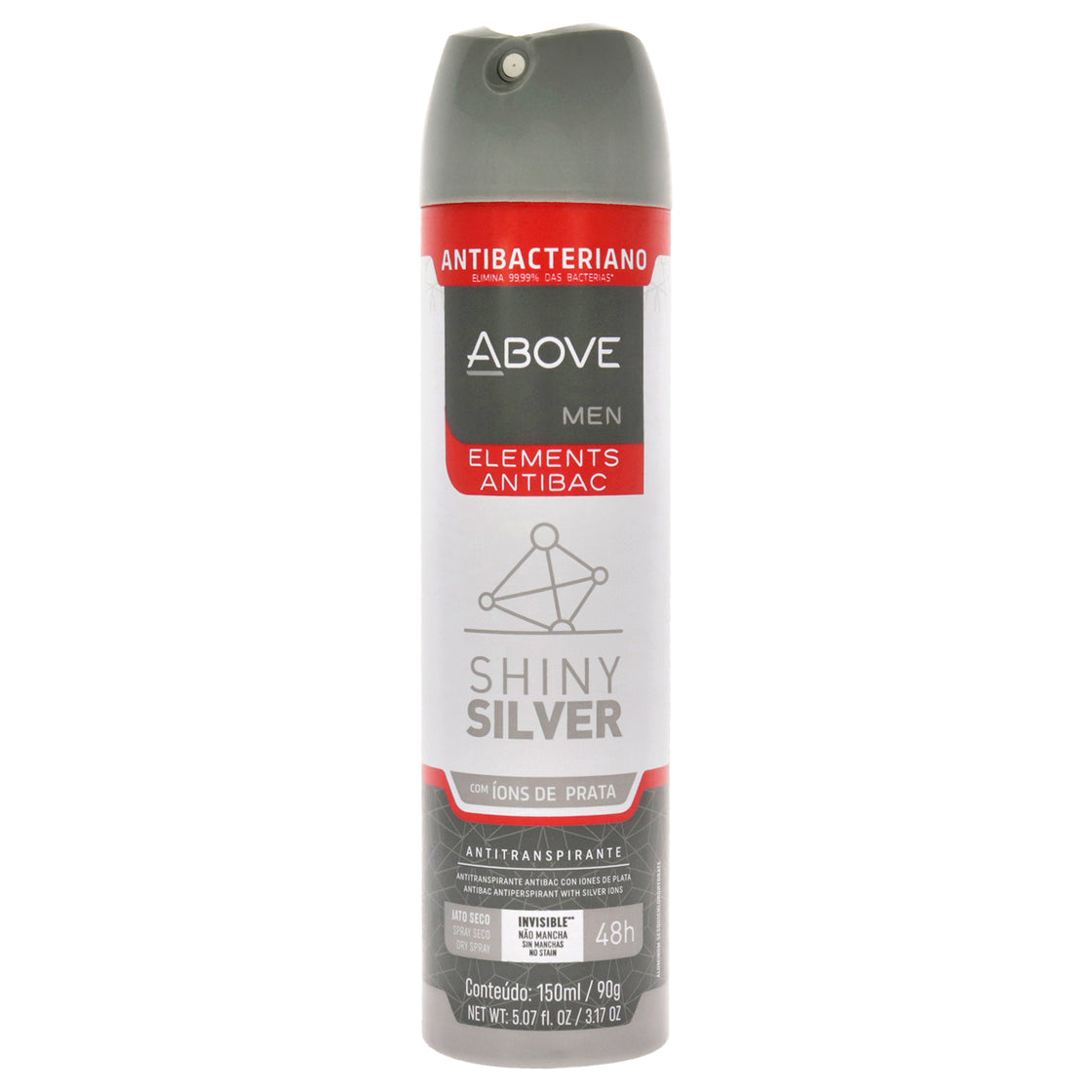 48 Hours Elements Antibac Antiperspirant Deodorant - Shine Silver by Above for Men - 3.17 oz Deodorant Spray