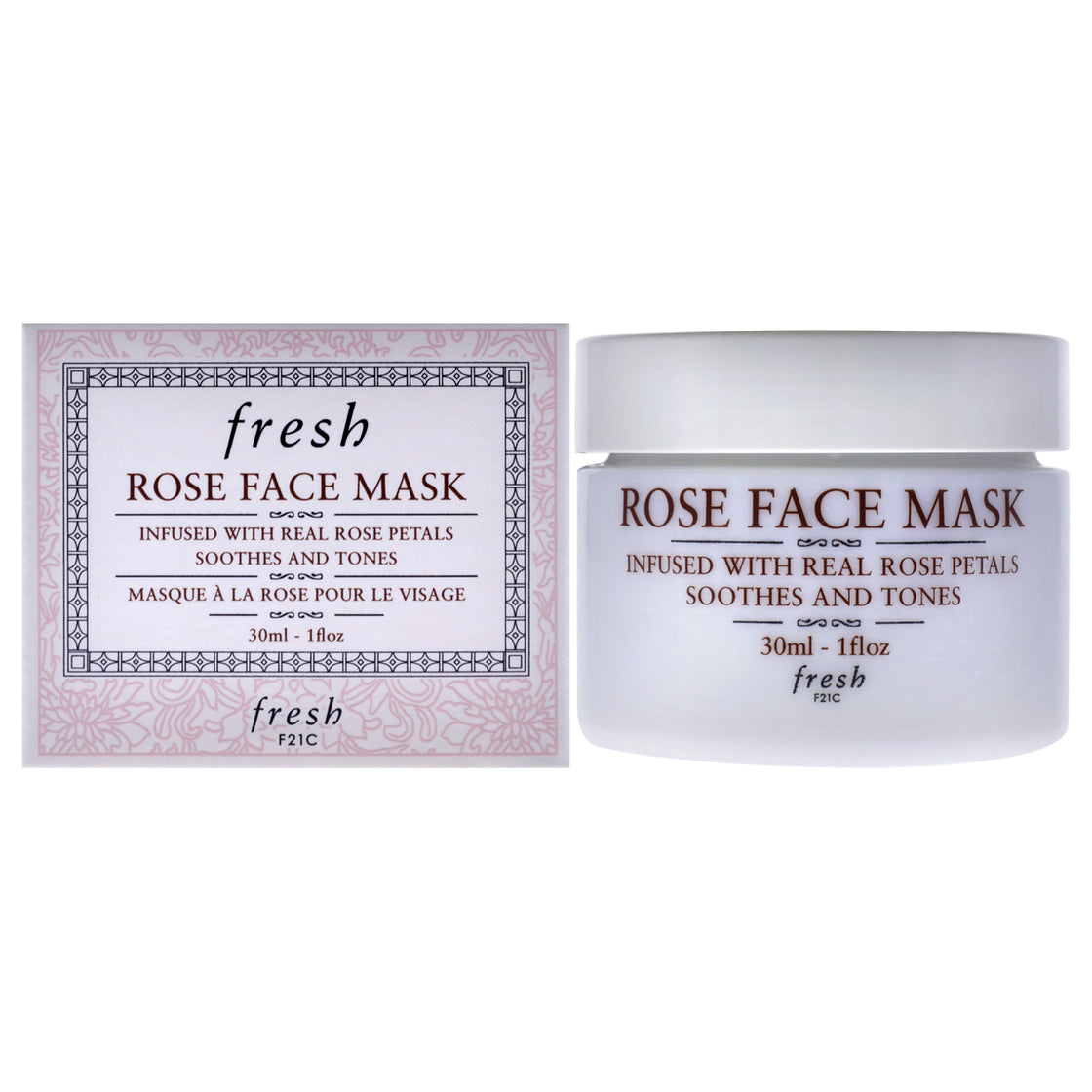 Rose Face Mask by Fresh for Women - 1 oz Mask