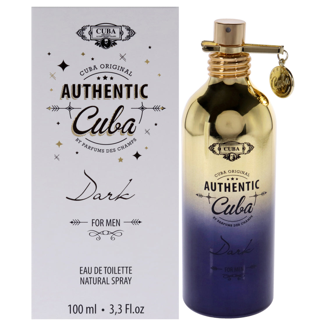 Cuba Authentic Dark by Cuba for Men - 3.3 oz EDT Spray