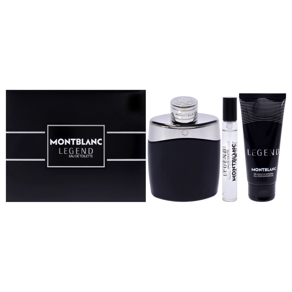 Mont Blanc Legend by Mont Blanc for Men - 3 Pc Gift Set 3.3oz EDT Spray, 0.25oz EDT Spray, 3.3oz All-Over Shower Gel