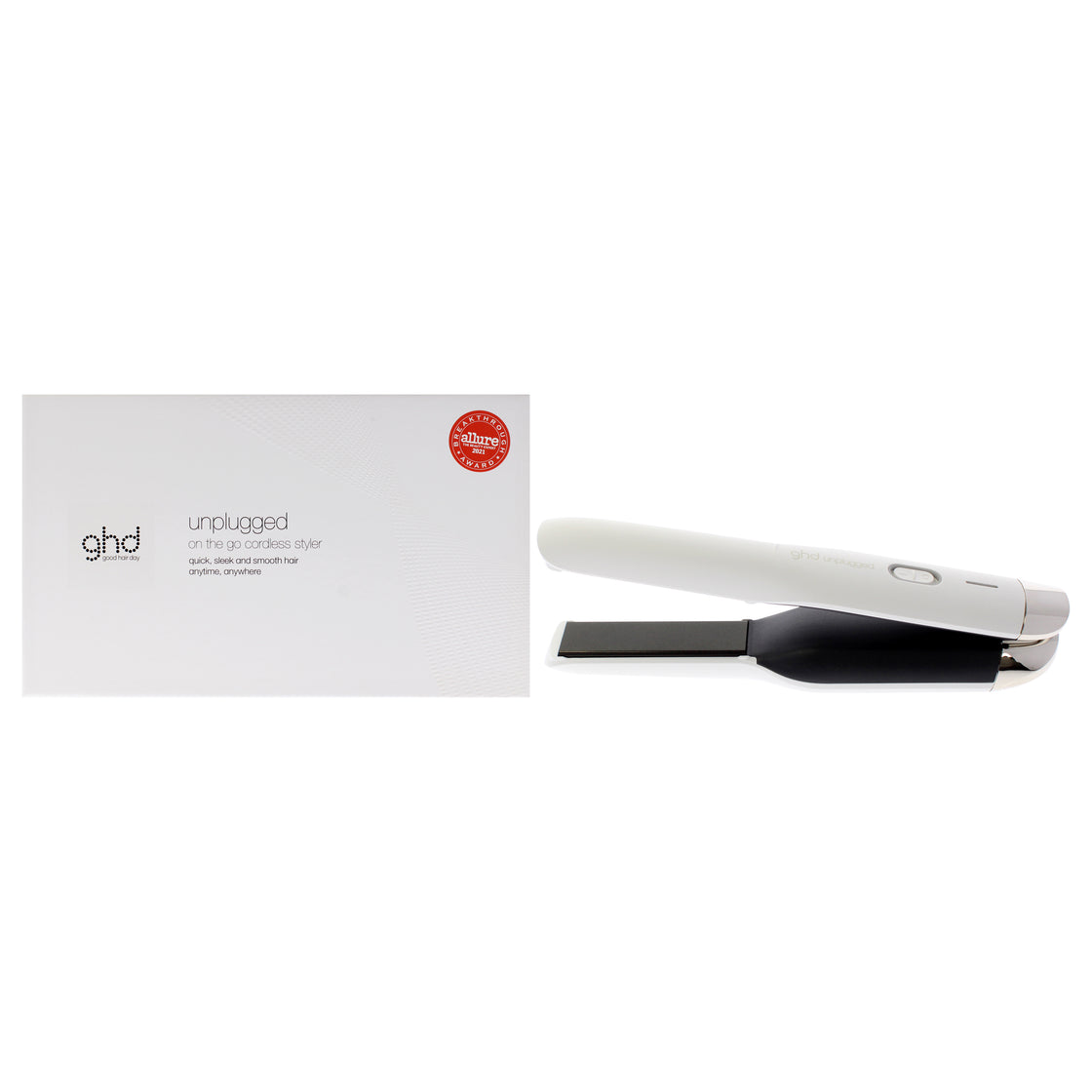 GHD Unplugged Cordless Styler - White by GHD for Unisex - 1 Inch Flat Iron