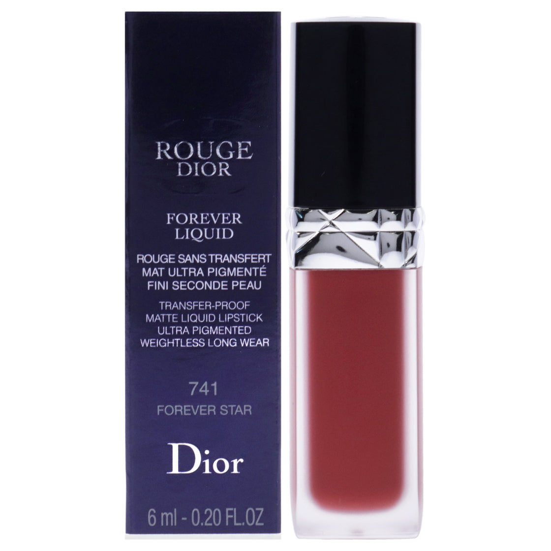 Rouge Dior Forever Liquid Matte Lipstick - 741 Forever Star by Christian Dior for Women - 0.2 oz Lipstick