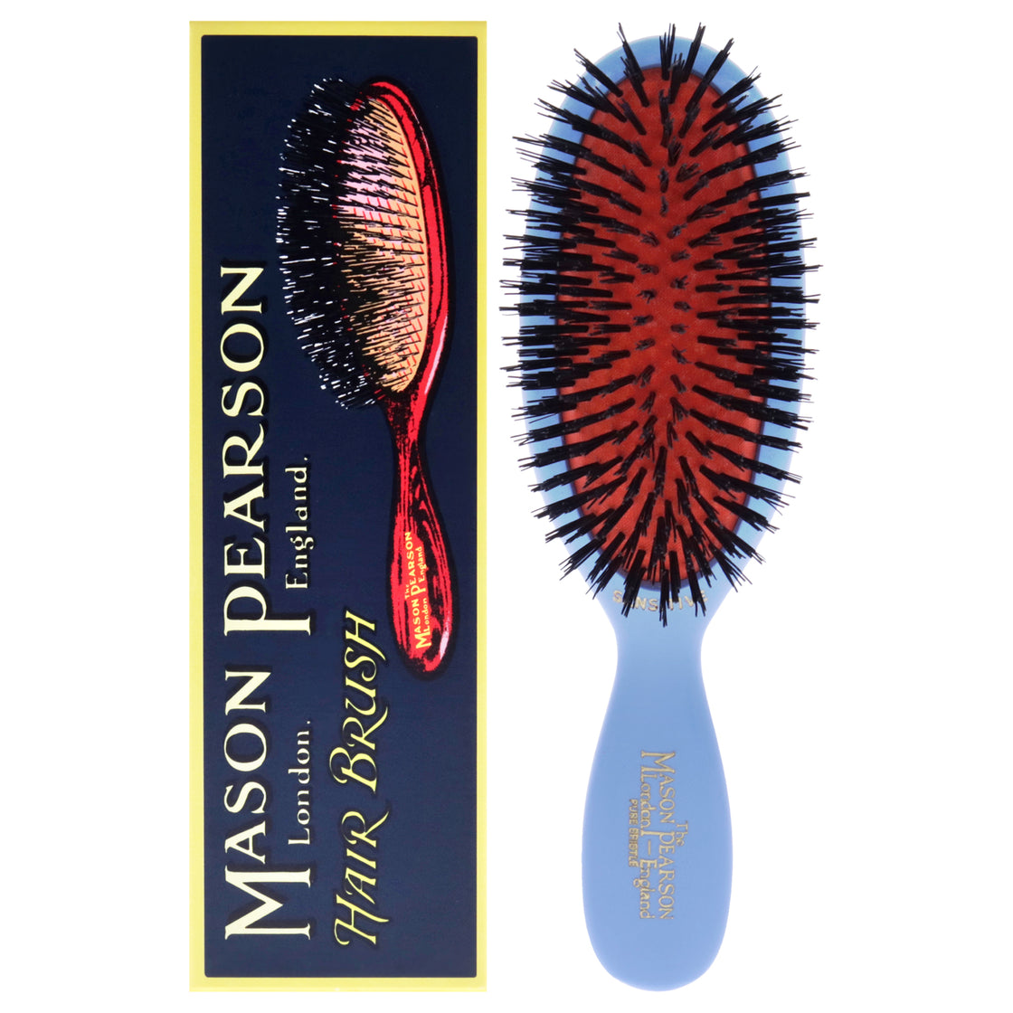 Pocket Sensitive Pure Bristle Brush - SB4 Blue by Mason Pearson for Unisex - 1 Pc Hair Brush