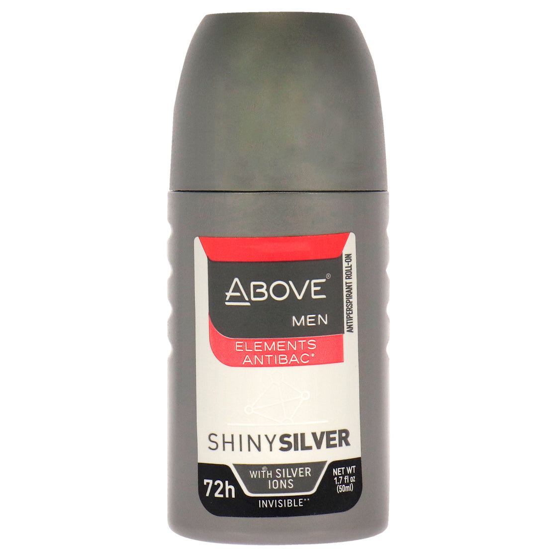 72 Hours Elements Antibac Antiperspirant Deodorant - Shiny Silver by Above for Men - 1.7 oz Deodorant Roll-On