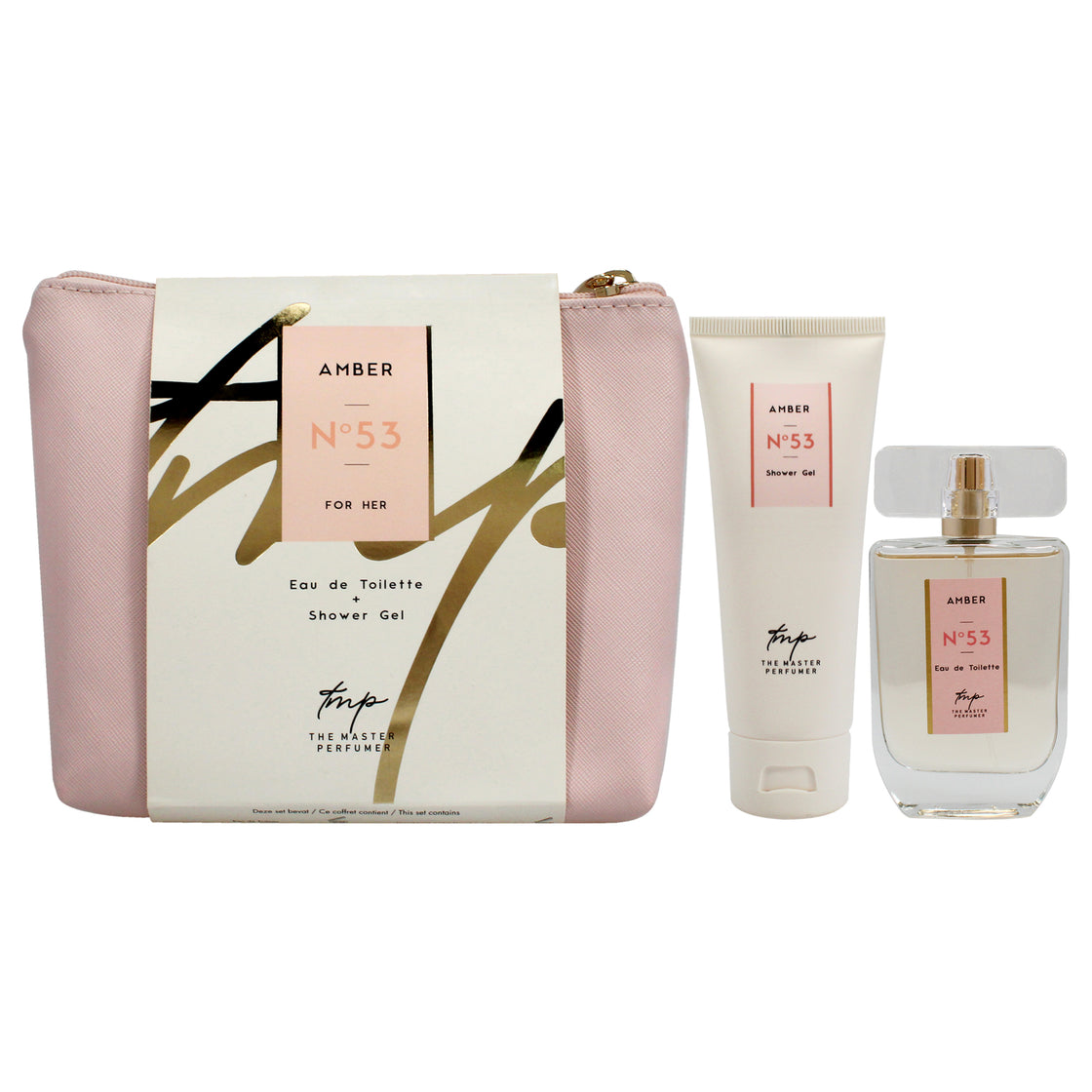 Amber N53 by The Master Perfumer for Women - 2 Pc Gift Set 1.7oz EDT Spray, 2.5oz Shower Gel