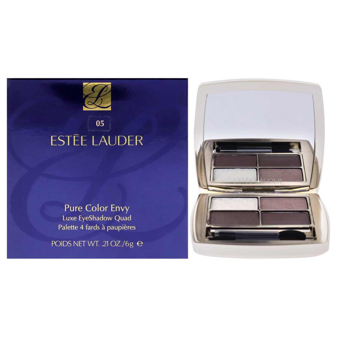 Pure Color Envy Luxe Eyeshadow Quad - 05 Grey Haze by Estee Lauder for Women - 0.21 oz Eye Shadow