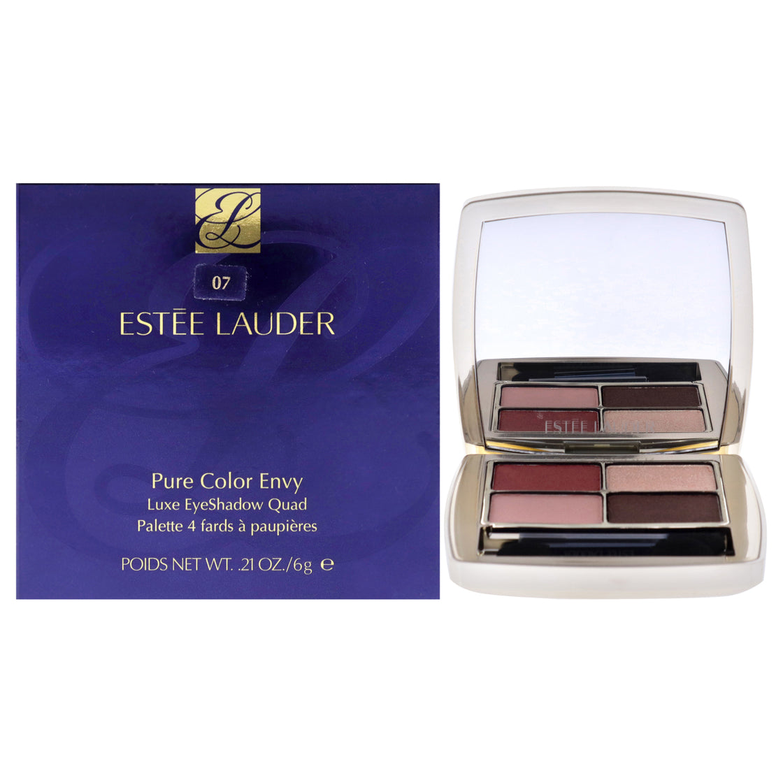 Pure Color Envy Luxe Eyeshadow Quad - 07 Boho Rose by Estee Lauder for Women - 0.21 oz Eye Shadow